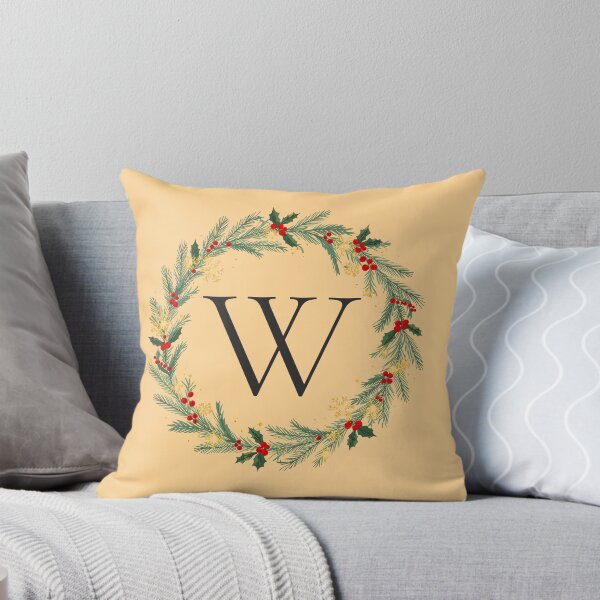 Item preview, Christmas Monogram Letter W Ornament Wreath – Holiday Initial Gift 2025 designed and sold by Punnyverse.