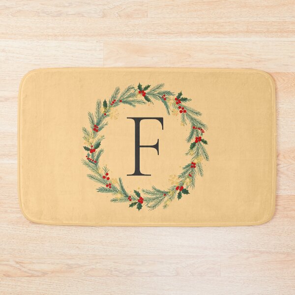 Item preview, Christmas Monogram Letter F Ornament Wreath – Holiday Initial Gift 2025 designed and sold by Punnyverse.