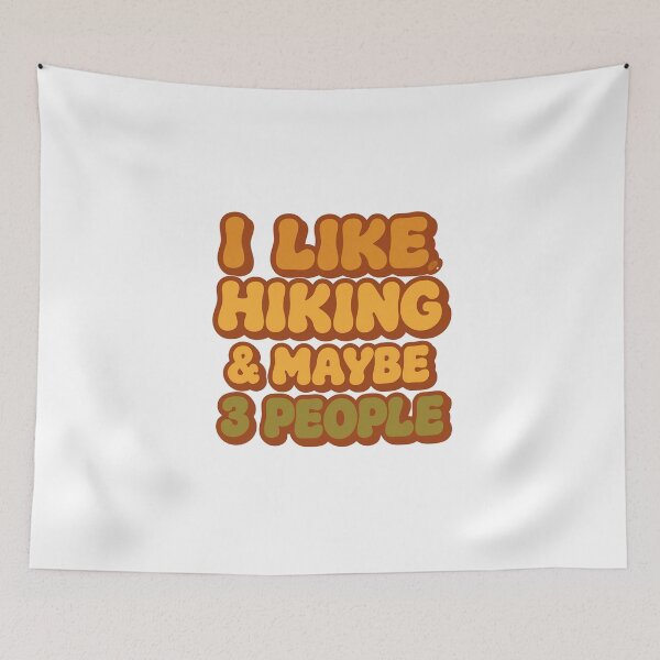 Item preview, I Like Hiking And Maybe 3 People T-Shirt | Funny Hiking Quote Tee for Introverts & Outdoor Lovers  designed and sold by GAIDREDA.