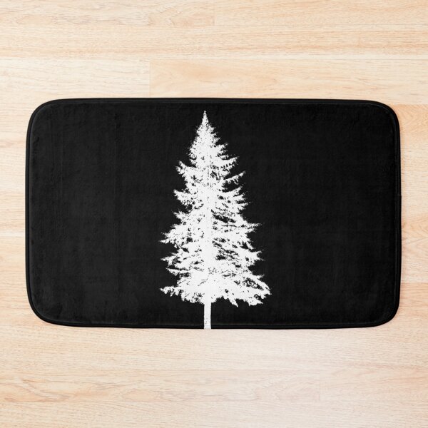 Item preview, Pine Tree White Thin Line designed and sold by TangledRoots.
