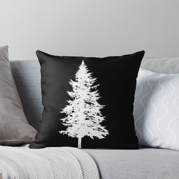 Item preview, Pine Tree White Thin Line designed and sold by TangledRoots.