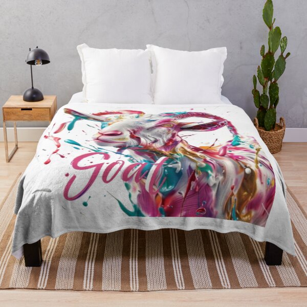 Item preview, Colorful Goat | Chinese Zodiac Sign | 3D Paint Splash Art designed and sold by AlexLineArt.