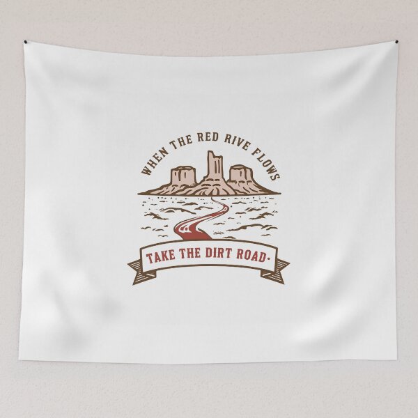 Item preview, When The Red River Flows Take The Dirt Road T-Shirt | Funny Adult Country Humor Tee  designed and sold by GAIDREDA.