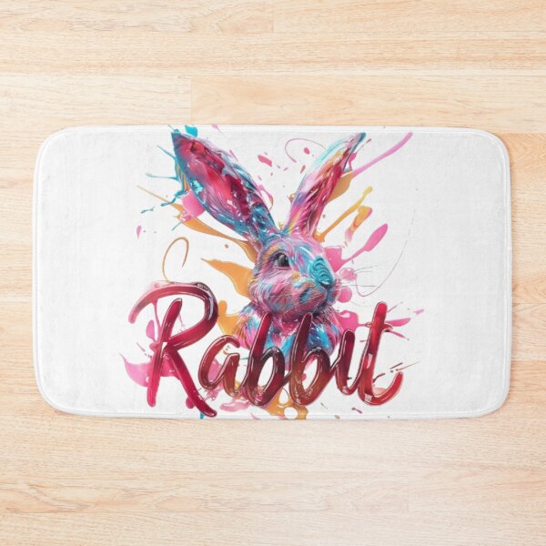 Item preview, Colorful Rabbit | Chinese Zodiac Sign | 3D Paint Splash Style designed and sold by AlexLineArt.