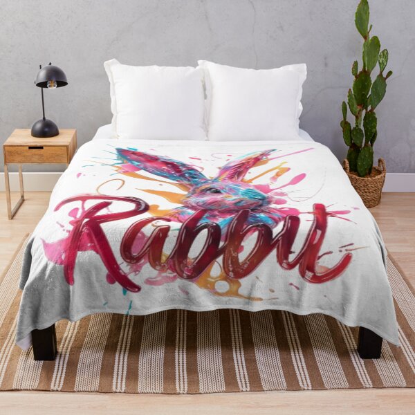 Item preview, Colorful Rabbit | Chinese Zodiac Sign | 3D Paint Splash Style designed and sold by AlexLineArt.