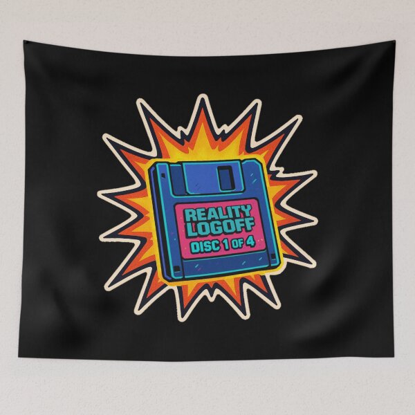 Item preview, Retro Floppy Disk Sticker – Reality Logoff Disc 1 of 4 Comic Explosion designed and sold by JacobKAurumhead.