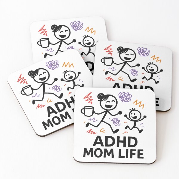 Item preview, ADHD Mom Life – Funny Parenting Chaos Coffee & Kids Design designed and sold by MomParentADHD.