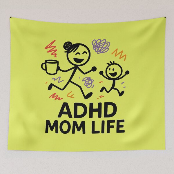 Item preview, ADHD Mom Life – Funny Parenting Chaos Coffee & Kids Design designed and sold by MomParentADHD.