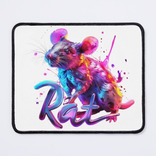 Item preview, Colorful Rat | Chinese Zodiac Sign | 3D Paint Splash Illustration designed and sold by AlexLineArt.
