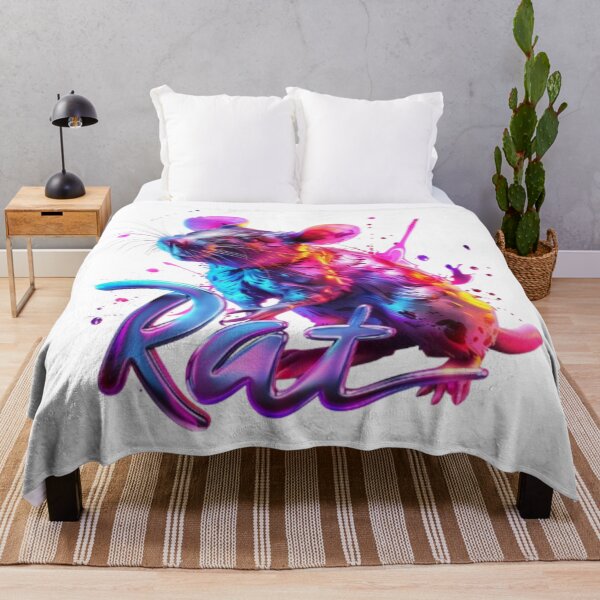 Item preview, Colorful Rat | Chinese Zodiac Sign | 3D Paint Splash Illustration designed and sold by AlexLineArt.