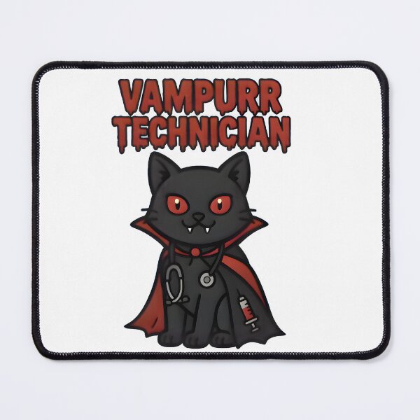 Item preview, Vampurr Technician – Funny Vampire Cat Vet Tech Halloween designed and sold by Bettybee00.