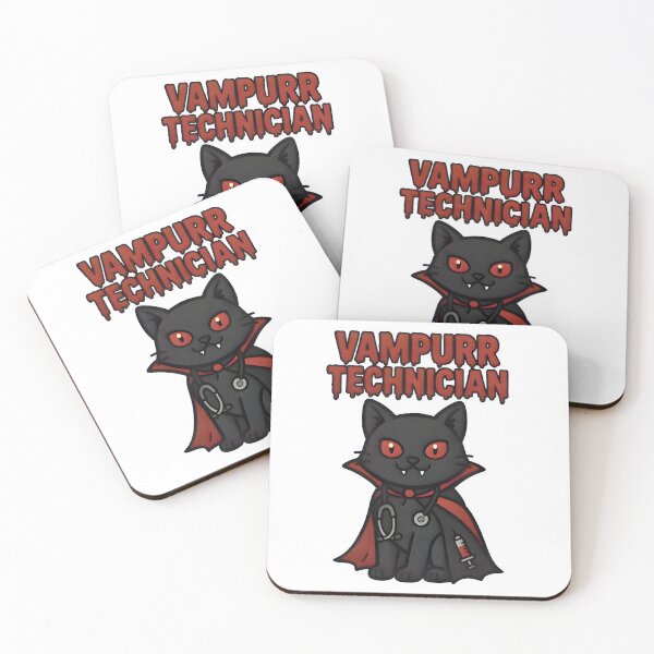 Item preview, Vampurr Technician – Funny Vampire Cat Vet Tech Halloween designed and sold by Bettybee00.