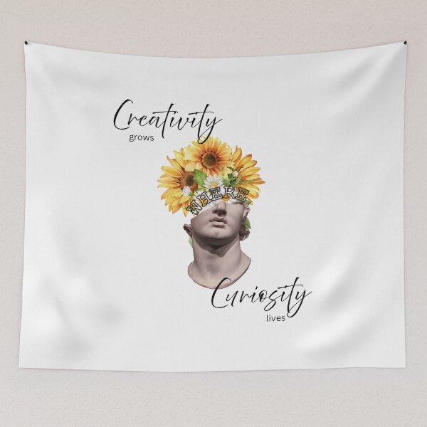 Item preview, Blooming Mind Sunflower Sculpture Collage Design designed and sold by QuantumDotIndia.