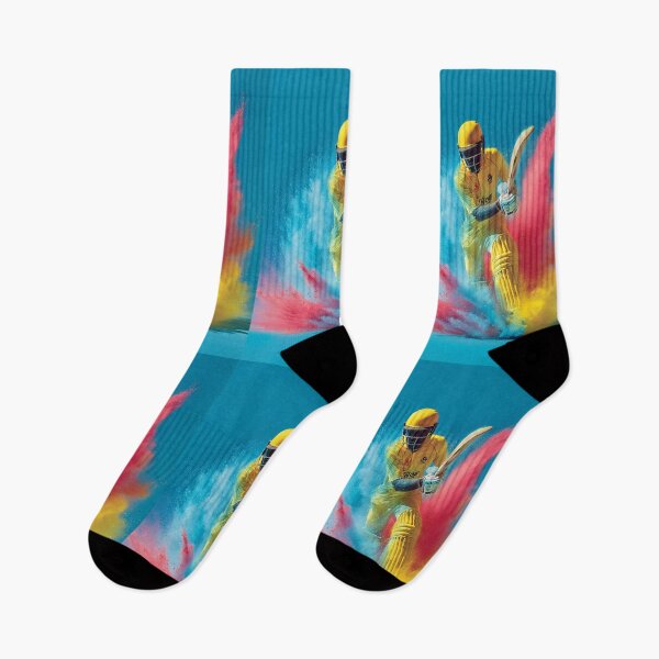Item preview, Cricket player kicking up splashes of colour during a match Art Inspired By Nature And The Active Outdoors designed and sold by CDC40.