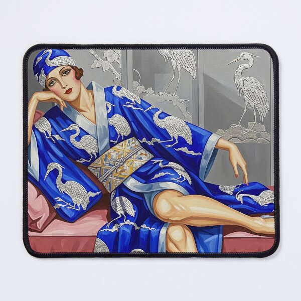 Item preview, The Blue Kimono - Original Art Deco Artwork designed and sold by elektronen.