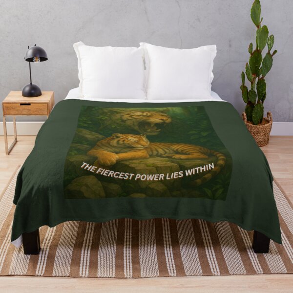 Item preview, The Fiercest Power Lies Within – Hidden Tiger Spirit designed and sold by GeoWild Designs.
