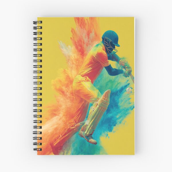 Item preview, Cricket player kicking up splashes of colour during a match Art Inspired By Nature And The Active Outdoors designed and sold by CDC40.