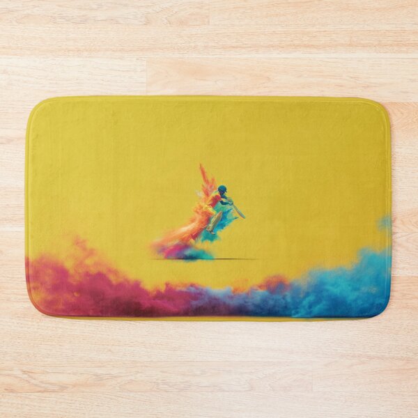 Item preview, Cricket player kicking up splashes of colour during a match Art Inspired By Nature And The Active Outdoors designed and sold by CDC40.
