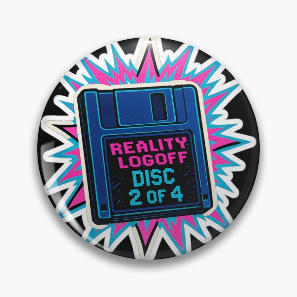Item preview, Retro Floppy Disk Sticker – Reality Logoff Disc 2 of 4 Comic Explosion designed and sold by JacobKAurumhead.