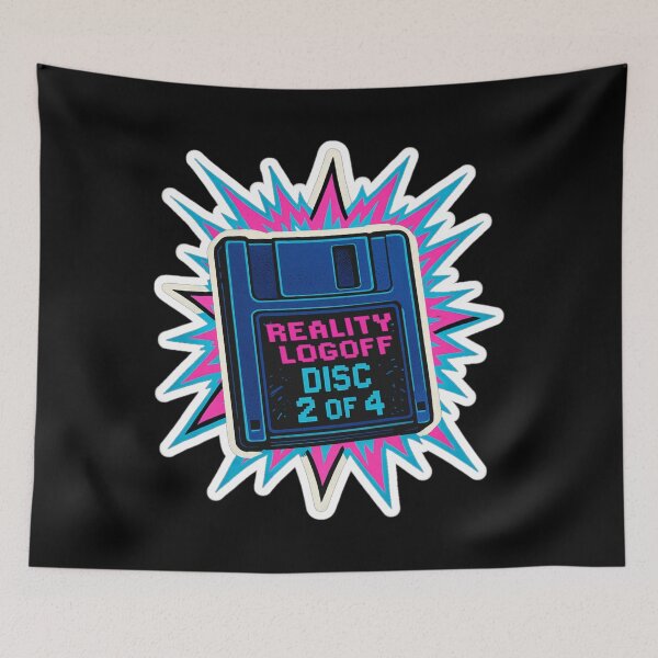 Item preview, Retro Floppy Disk Sticker – Reality Logoff Disc 2 of 4 Comic Explosion designed and sold by JacobKAurumhead.