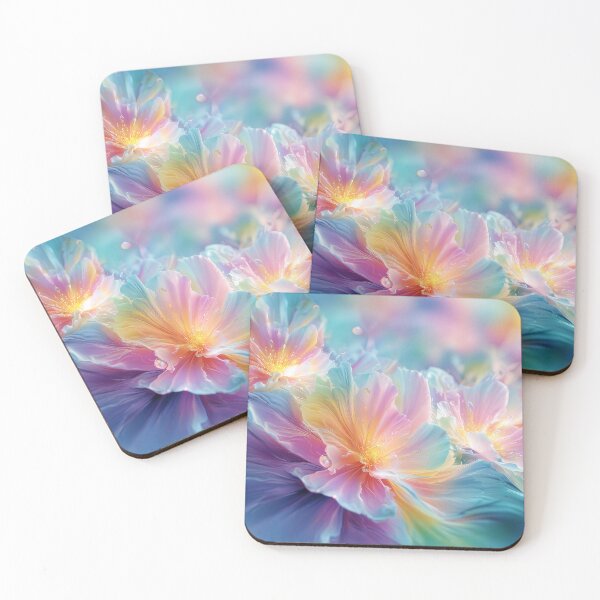 Item preview, Abstract cosmic floral explosion in pastel and deep tones designed and sold by Jirka Svetlik, Studio Illuvision.