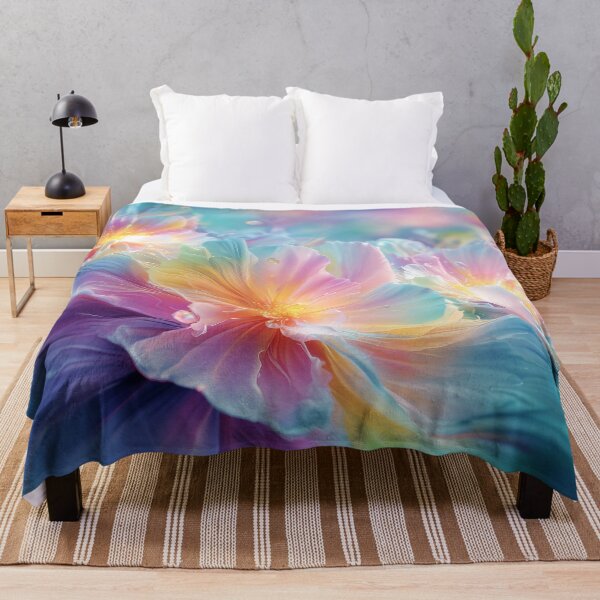 Item preview, Abstract cosmic floral explosion in pastel and deep tones designed and sold by Jirka Svetlik, Studio Illuvision.