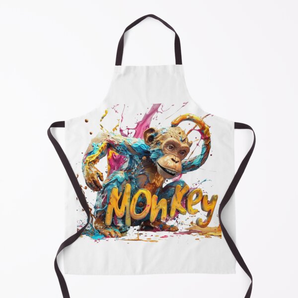 Item preview, Colorful Monkey | Chinese Zodiac Sign | 3D Paint Splash Style designed and sold by AlexLineArt.