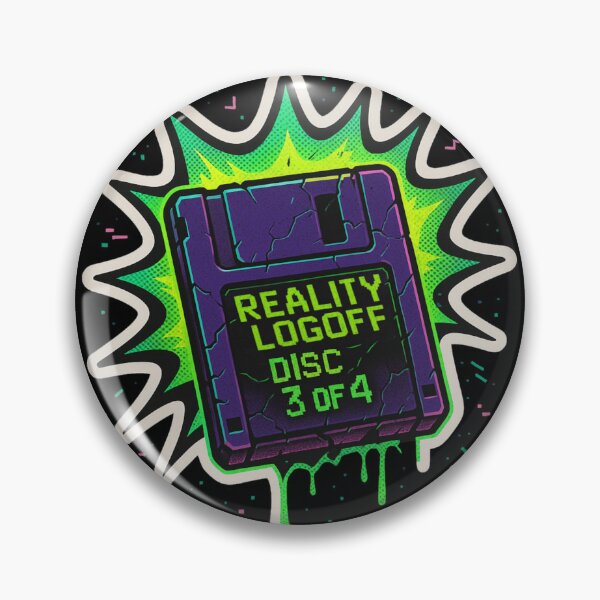 Item preview, Retro Floppy Disk Sticker – Reality Logoff Disc 3 of 4 Comic Explosion designed and sold by JacobKAurumhead.