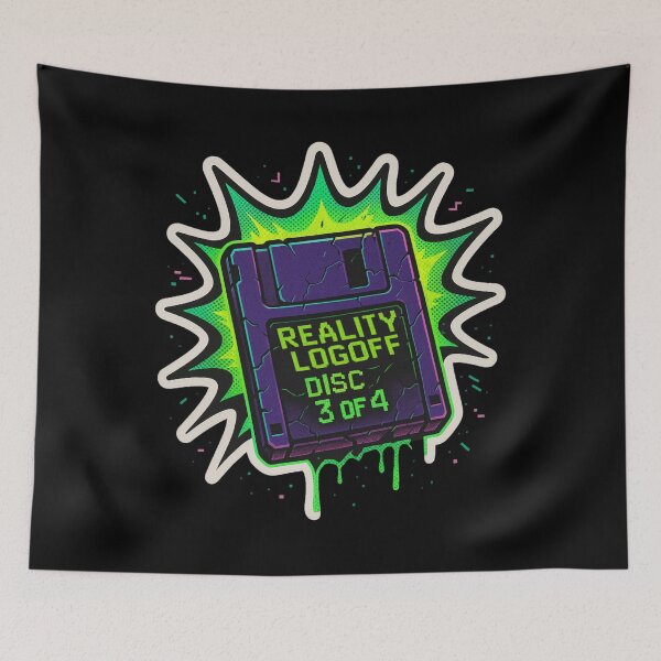 Item preview, Retro Floppy Disk Sticker – Reality Logoff Disc 3 of 4 Comic Explosion designed and sold by JacobKAurumhead.