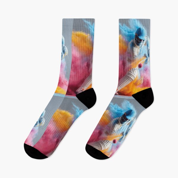Item preview, Cricket player kicking up splashes of colour during a match Art Inspired By Nature And The Active Outdoors designed and sold by CDC40.