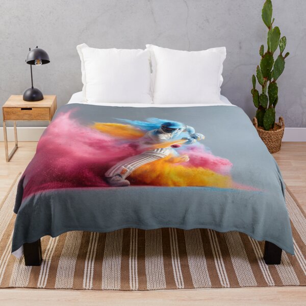 Item preview, Cricket player kicking up splashes of colour during a match Art Inspired By Nature And The Active Outdoors designed and sold by CDC40.