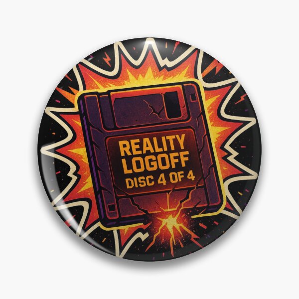 Item preview, Retro Floppy Disk Sticker – Reality Logoff Disc 4 of 4 Comic Explosion designed and sold by JacobKAurumhead.