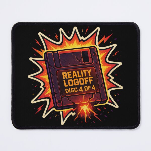 Item preview, Retro Floppy Disk Sticker – Reality Logoff Disc 4 of 4 Comic Explosion designed and sold by JacobKAurumhead.