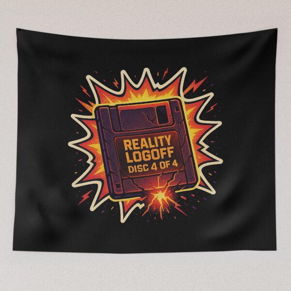 Item preview, Retro Floppy Disk Sticker – Reality Logoff Disc 4 of 4 Comic Explosion designed and sold by JacobKAurumhead.