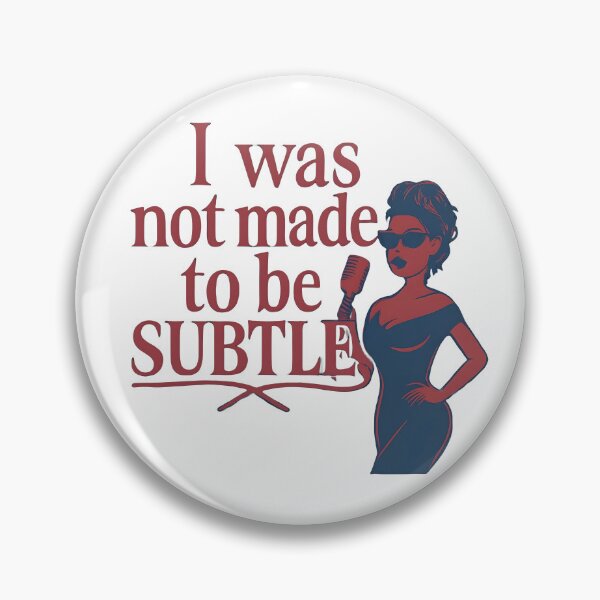 Item preview, “I Was Not Made to Be Subtle” Diva Mic Sticker – Fierce Feminist Quote for Bold Women & Girl Bosses designed and sold by PunchDrop.
