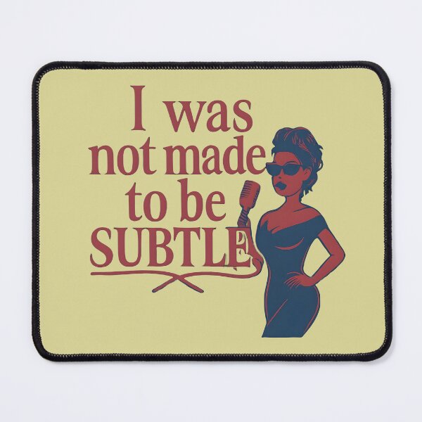 Item preview, “I Was Not Made to Be Subtle” Diva Mic Sticker – Fierce Feminist Quote for Bold Women & Girl Bosses designed and sold by PunchDrop.