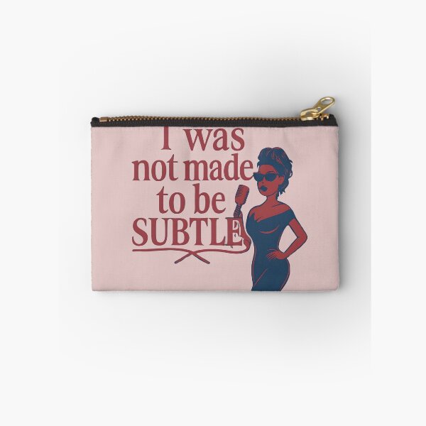 Item preview, “I Was Not Made to Be Subtle” Diva Mic Sticker – Fierce Feminist Quote for Bold Women & Girl Bosses designed and sold by PunchDrop.