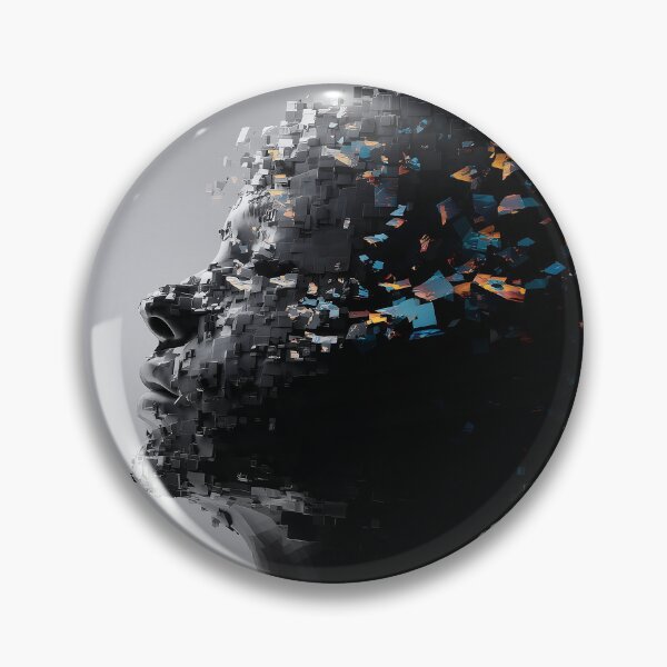 Item preview, Fragmented Digital Portrait – Abstract Futuristic Art designed and sold by Guesso.
