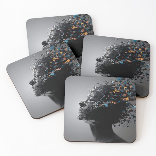 Item preview, Fragmented Digital Portrait – Abstract Futuristic Art designed and sold by Guesso.