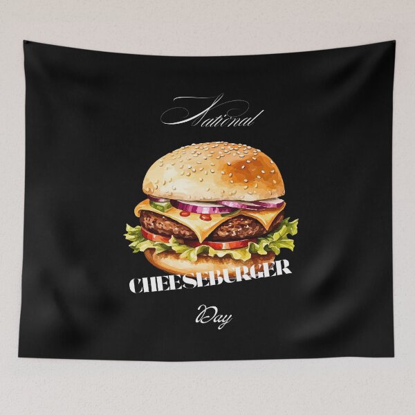 Artikelvorschau, Nationaler Cheeseburger-Tag entworfen und verkauft von Echo Aesthetics.