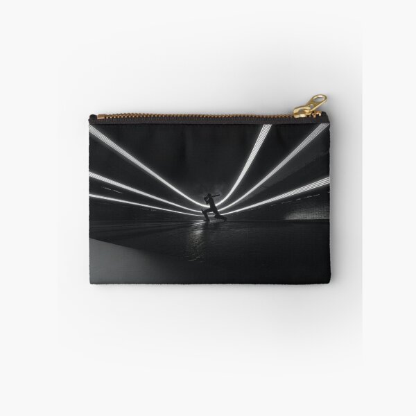 Item preview, Monochrome silhouette of a cricket player against a neon-lit stadium Art Inspired By Nature And The Active Outdoors designed and sold by CDC40.