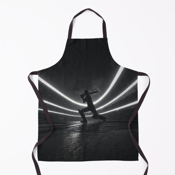 Item preview, Monochrome silhouette of a cricket player against a neon-lit stadium Art Inspired By Nature And The Active Outdoors designed and sold by CDC40.