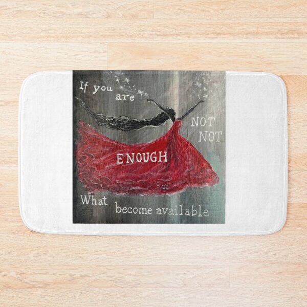 Item preview, Dancing Girl in Red Dress with Quote ‘If You Are Not Not Enough, What Becomes Available’ designed and sold by Boski22.