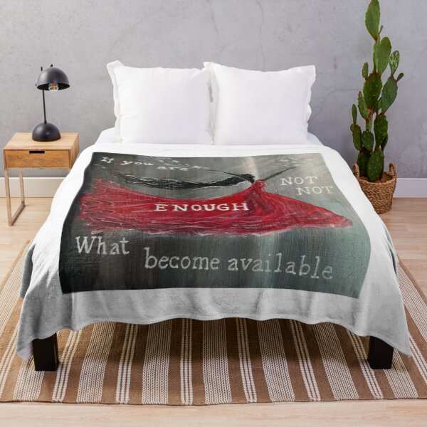 Item preview, Dancing Girl in Red Dress with Quote ‘If You Are Not Not Enough, What Becomes Available’ designed and sold by Boski22.