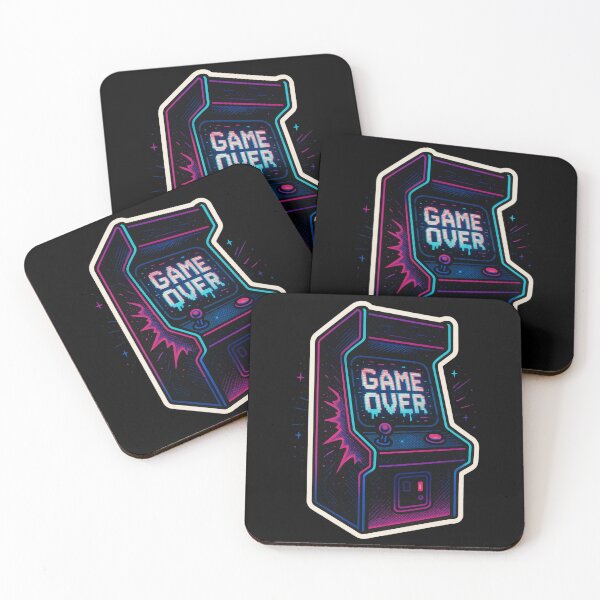 Item preview, Retro Arcade Game Over – Neon Glitch Sticker designed and sold by JacobKAurumhead.