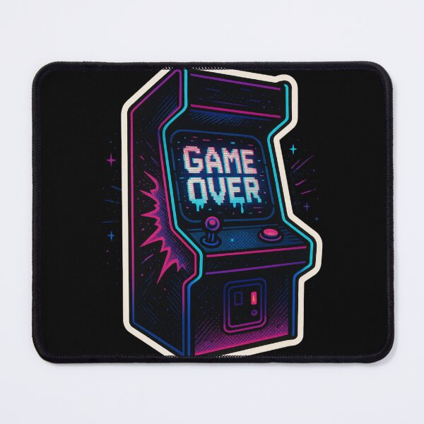 Item preview, Retro Arcade Game Over – Neon Glitch Sticker designed and sold by JacobKAurumhead.