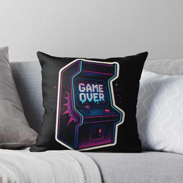 Item preview, Retro Arcade Game Over – Neon Glitch Sticker designed and sold by JacobKAurumhead.