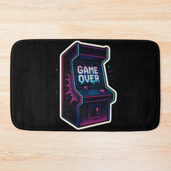 Item preview, Retro Arcade Game Over – Neon Glitch Sticker designed and sold by JacobKAurumhead.