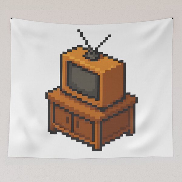 Item preview, Vintage Tube TV - Retro Isometric Pixel Art designed and sold by arteopolis.