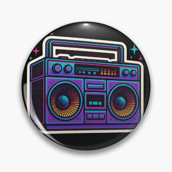 Item preview, Retro Boombox Neon – 80s Music Vibes Sticker designed and sold by JacobKAurumhead.